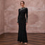 Black Sustainable Organic Cotton Ribbed Long Sleeve Maxi Dress