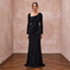 Black Sustainable Organic Cotton Ribbed Long Sleeve Maxi Dress
