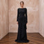 Black Sustainable Organic Cotton Ribbed Long Sleeve Maxi Dress