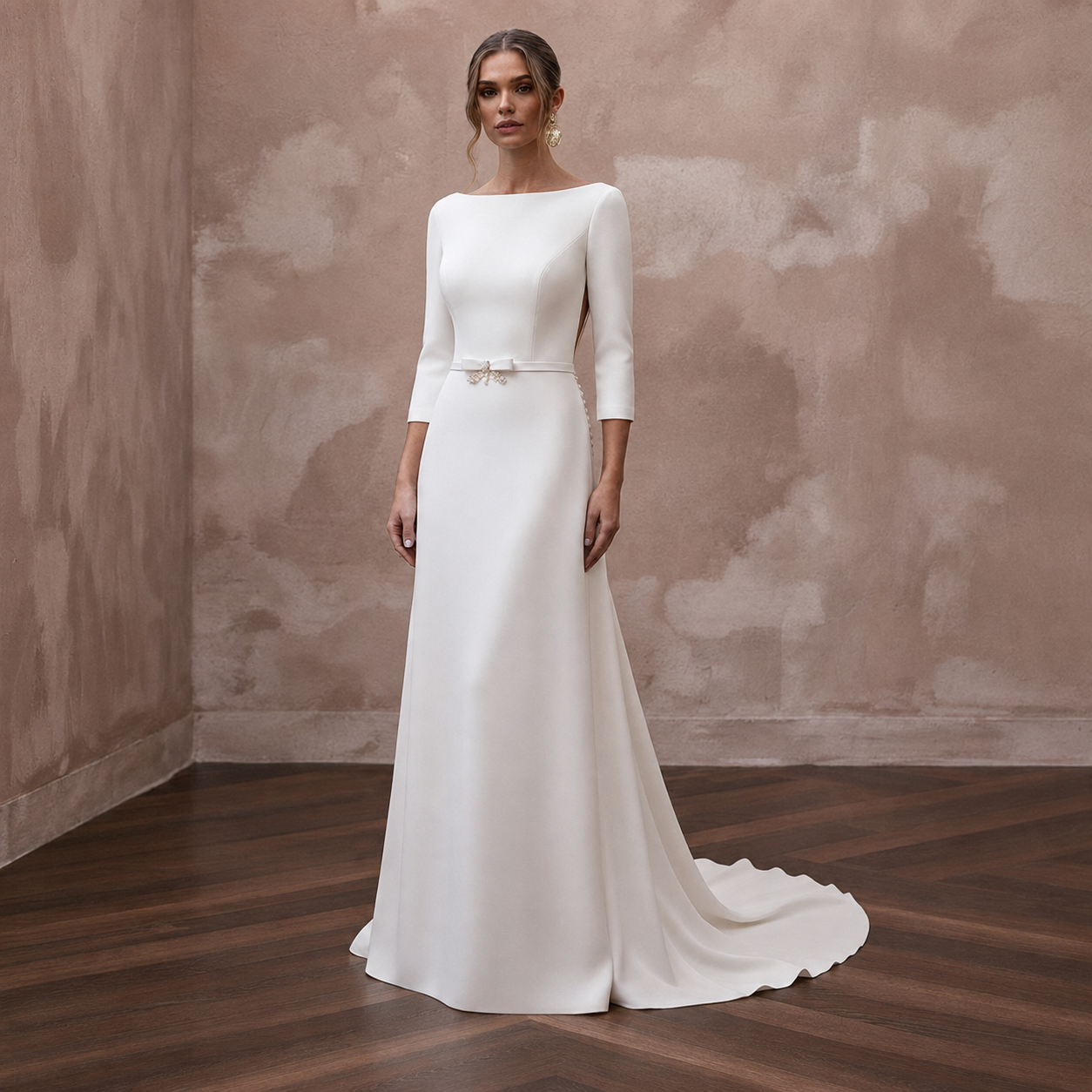 Boat Neck Wedding Dresses with Elegant Simplicity