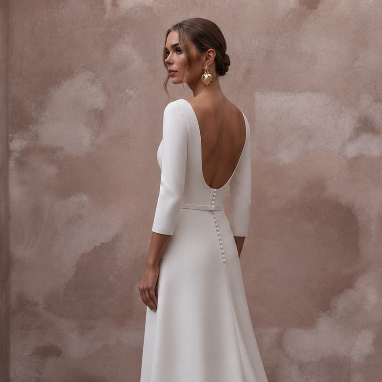 Boat Neck Wedding Dresses with Elegant Simplicity