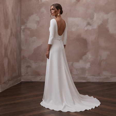 Boat Neck Wedding Dresses with Elegant Simplicity