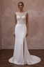 Boat Neck Wedding Dresses with Sophisticated Style - Apparel & Accessories > Clothing > Wedding & Bridal Party Dresses > Wedding Dresses - Mignonette