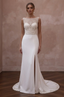 Boat Neck Wedding Dresses with Sophisticated Style