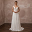 Boho Chiffon Open Back Wedding Dress for a Beach Wedding