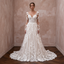 Boho Floral Lace Wedding Dress for a Garden Ceremony