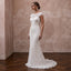 Boho Lace Sheath Wedding Dress with Open Back - Apparel & Accessories > Clothing > Wedding & Bridal Party Dresses > Wedding Dresses - Mignonette Bridal