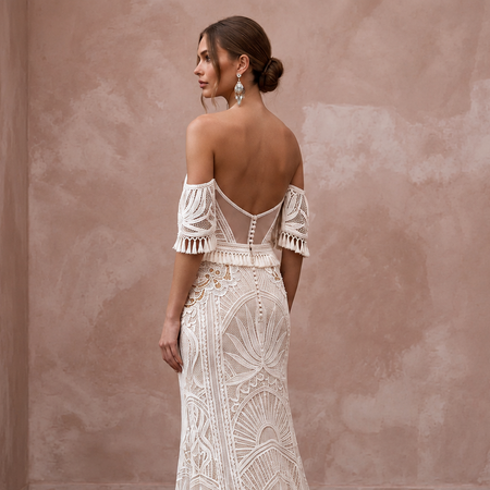 Boho Lace Wedding Dress for a Desert Elopement