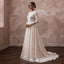 Boho Lace Wedding Dress with Open Back and A-Line Silhouette