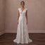 Boho Lace Wedding Dress with Open Back for a Beach Wedding