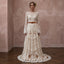Boho Lace Wedding Gown for an Autumn Outdoor Ceremony