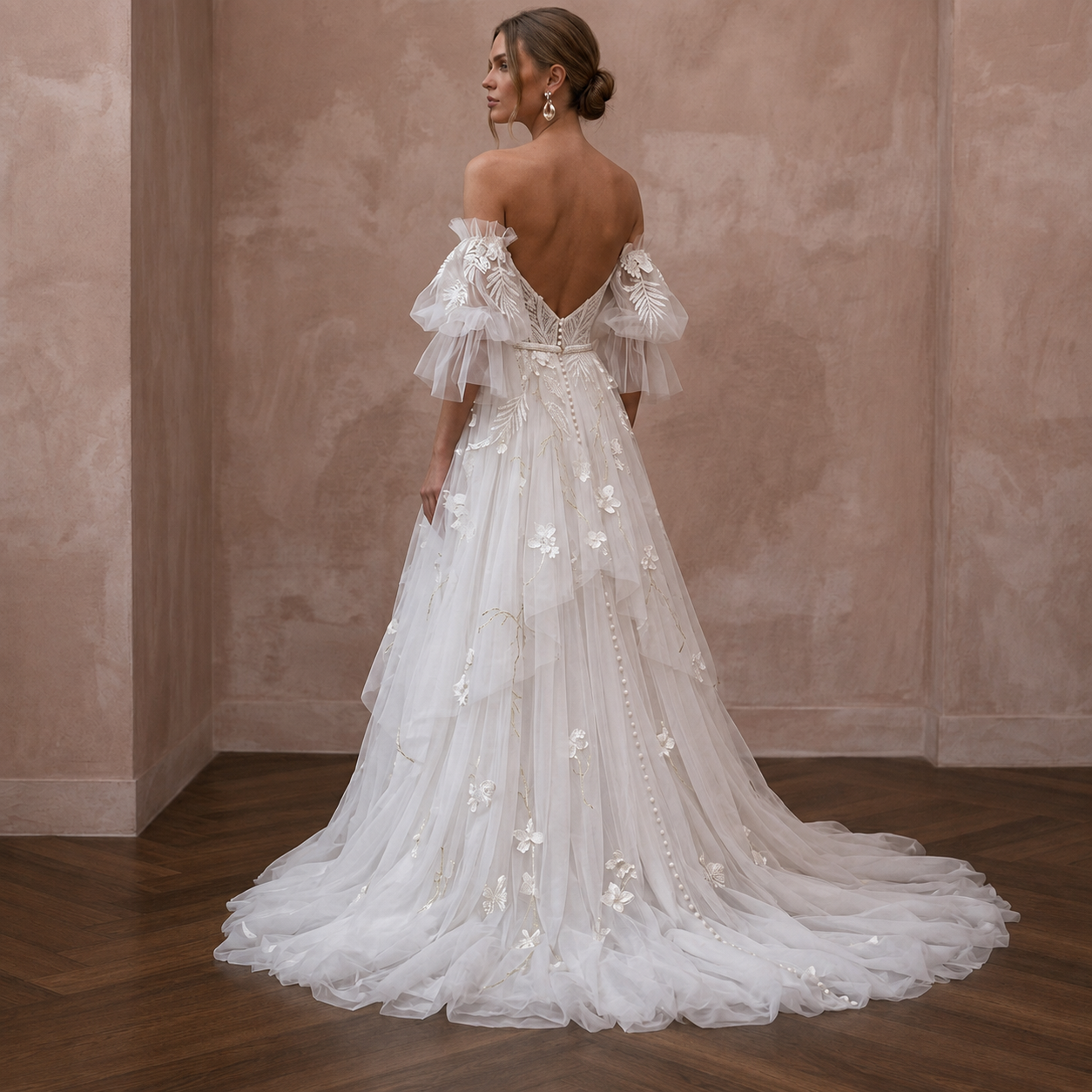 Boho Tulle Wedding Dress for a Tropical Garden Ceremony Secondary image