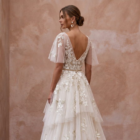 Boho Tulle Wedding Gown for a Woodland Ceremony