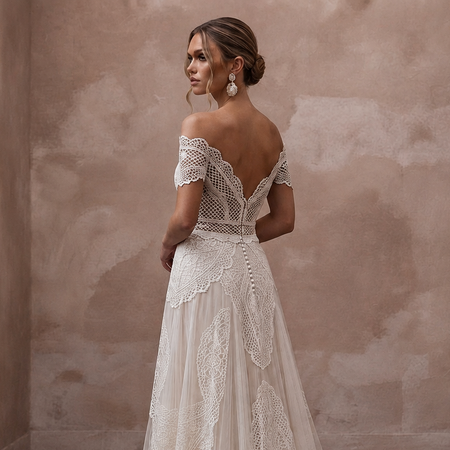 Boho Wedding Dresses with Crochet Lace Designs