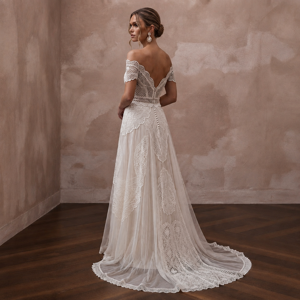 Boho Wedding Dresses with Crochet Lace Designs