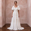 Breezy White Cotton Gauze Beach Wedding Dress for Rehearsal Dinner