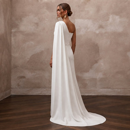Bridal Jumpsuits with Elegant Silk Crepe Tailoring - Apparel & Accessories > Clothing > Wedding & Bridal Party Dresses > Wedding Dresses - Mignonette Bridal