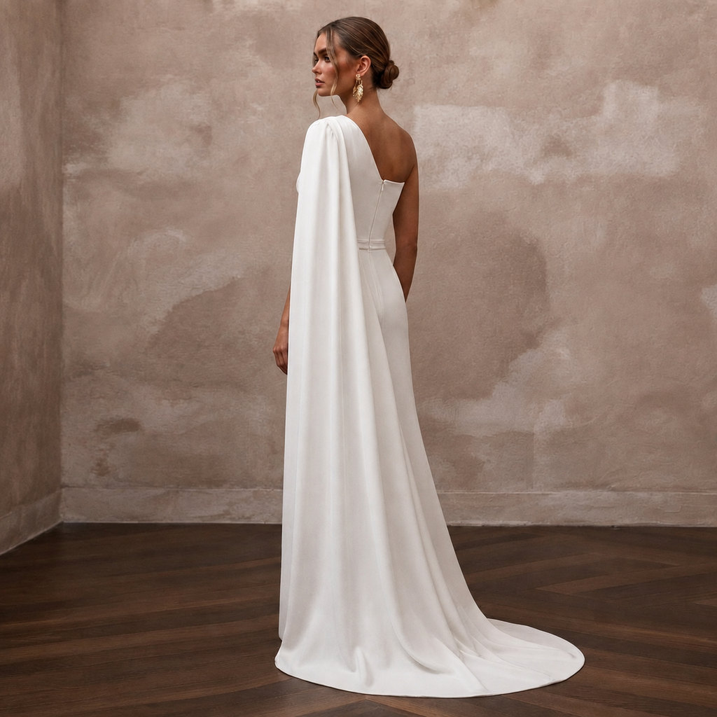 Bridal Jumpsuits with Elegant Silk Crepe Tailoring