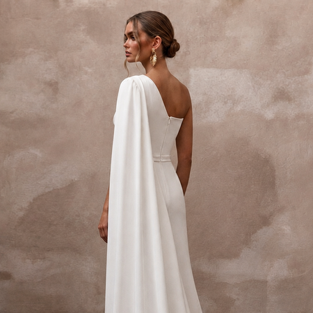 Bridal Jumpsuits with Elegant Silk Crepe Tailoring