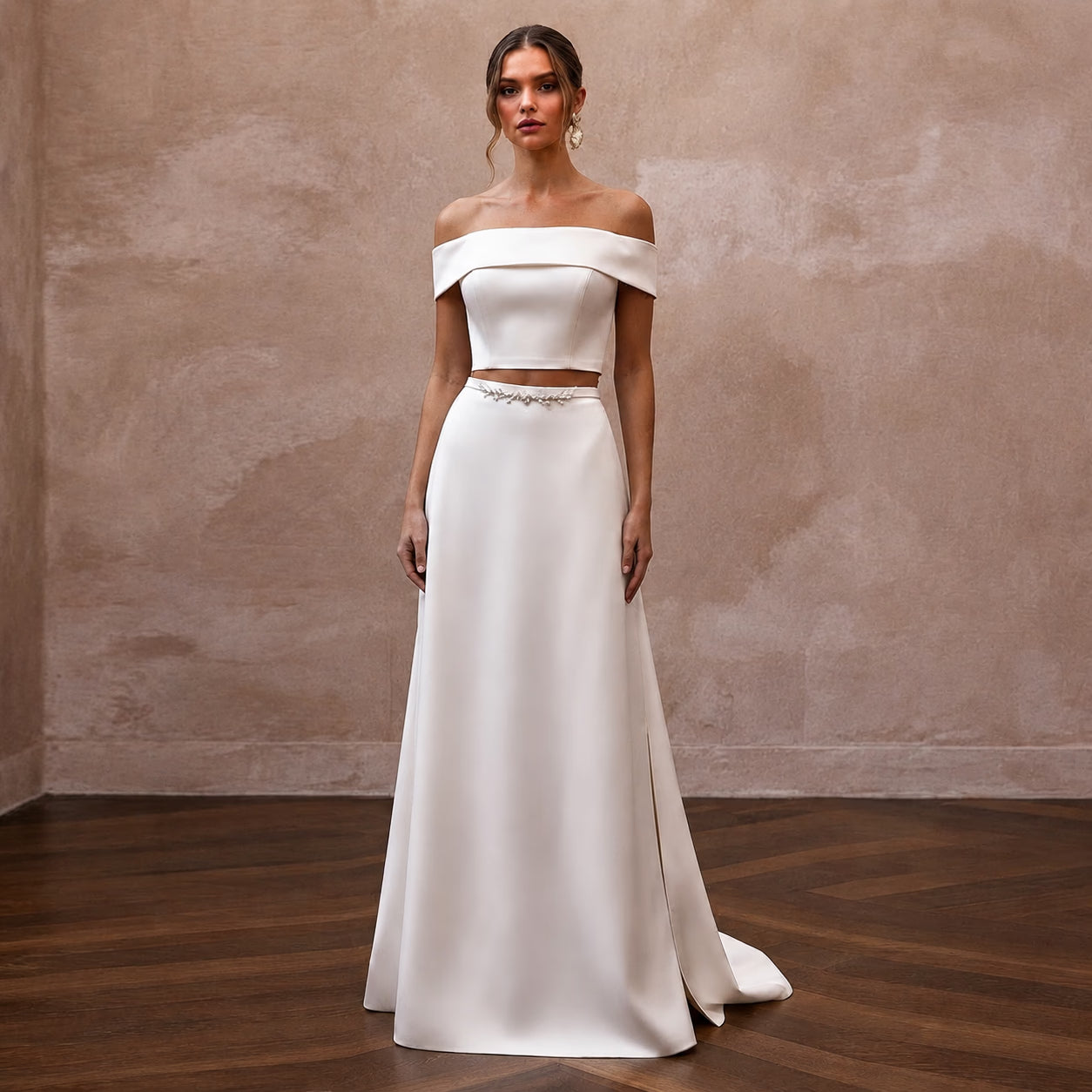 Bridal Separates with Modern Minimalist Style - Apparel & Accessories > Clothing > Wedding & Bridal Party Dresses > Wedding Dresses - Mignonette Bridal