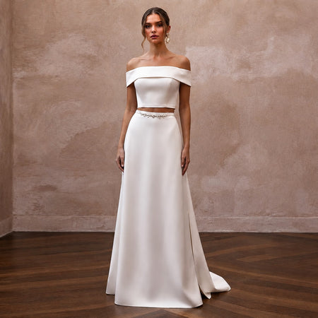 Bridal Separates with Modern Minimalist Style - Apparel & Accessories > Clothing > Wedding & Bridal Party Dresses > Wedding Dresses - Mignonette Bridal