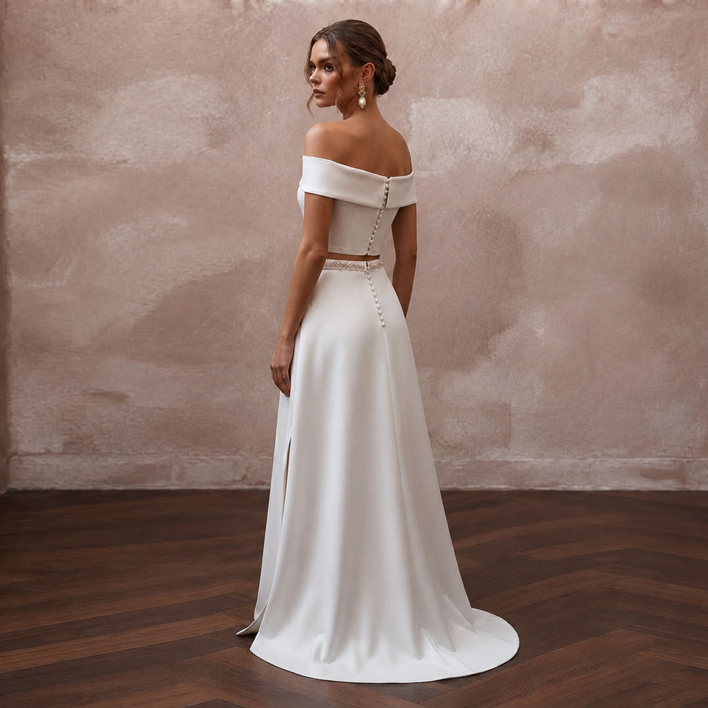 Bridal Separates with Modern Minimalist Style - Apparel & Accessories > Clothing > Wedding & Bridal Party Dresses > Wedding Dresses - Mignonette Bridal