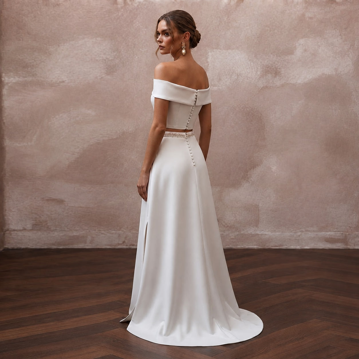 Bridal Separates with Modern Minimalist Style - Apparel & Accessories > Clothing > Wedding & Bridal Party Dresses > Wedding Dresses - Mignonette Bridal