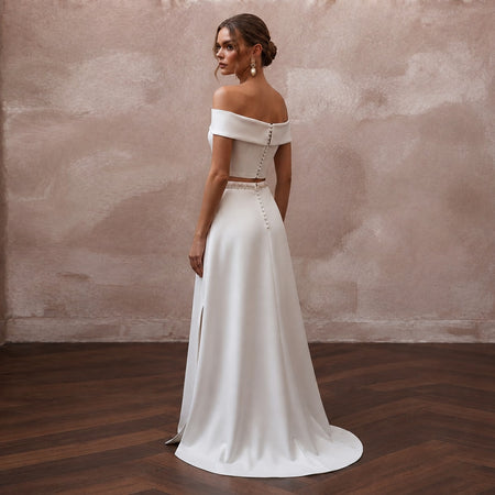 Bridal Separates with Modern Minimalist Style - Apparel & Accessories > Clothing > Wedding & Bridal Party Dresses > Wedding Dresses - Mignonette Bridal