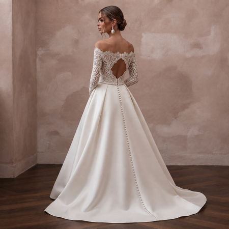 Bridal Separates with Satin Skirts and Lace Bodices