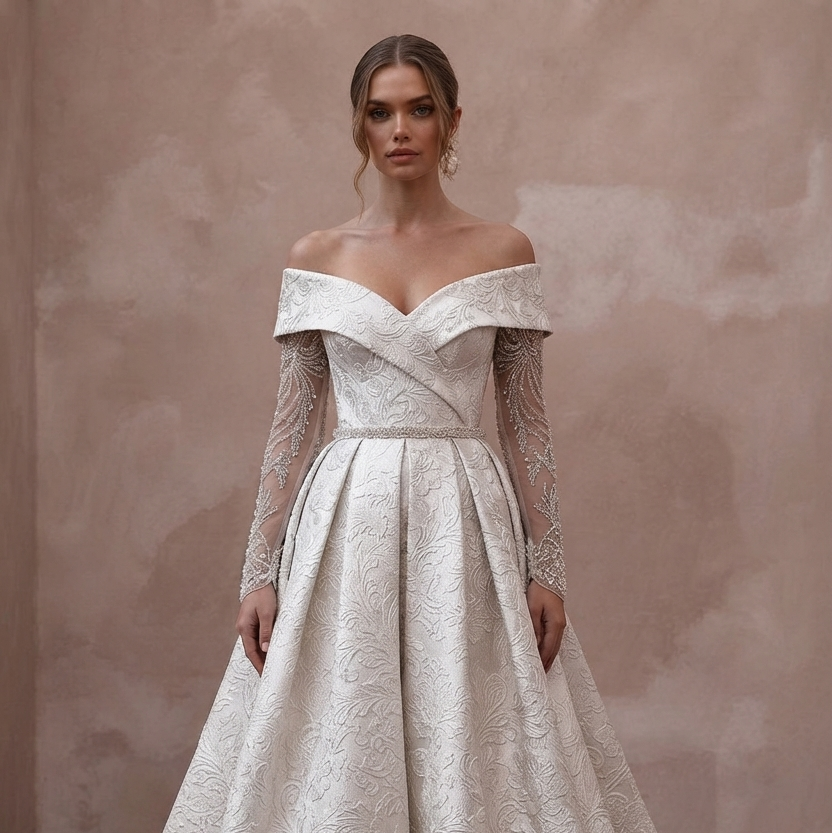 Brocade Wedding Dresses with Regal Bridal Appeal