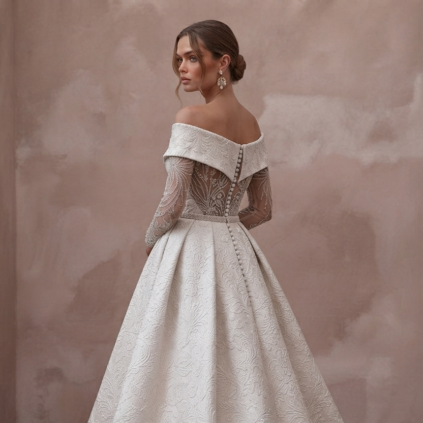 Brocade Wedding Dresses with Regal Bridal Appeal