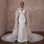 Cape Wedding Dresses with Dramatic Cathedral Trains