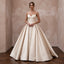 Champagne Silk Mikado Architectural Strapless Ball Gown for Cathedral Ceremony