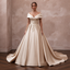Champagne Wedding Dresses with Luxurious Satin Finish