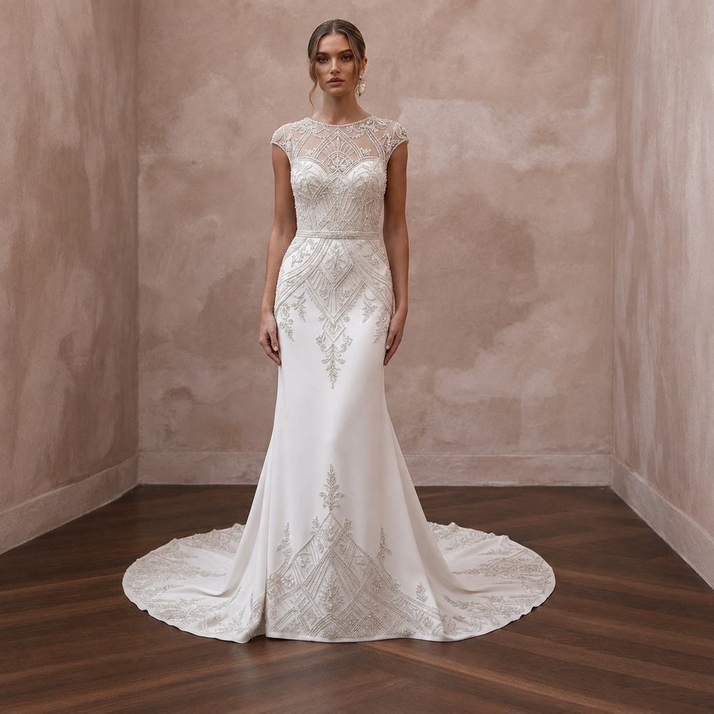 Chapel Train Wedding Dresses with Classic Sophistication
