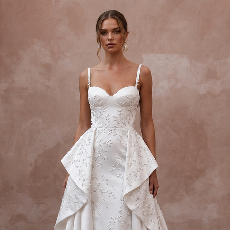 Chapel Train Wedding Dresses with Elegant Satin Finish