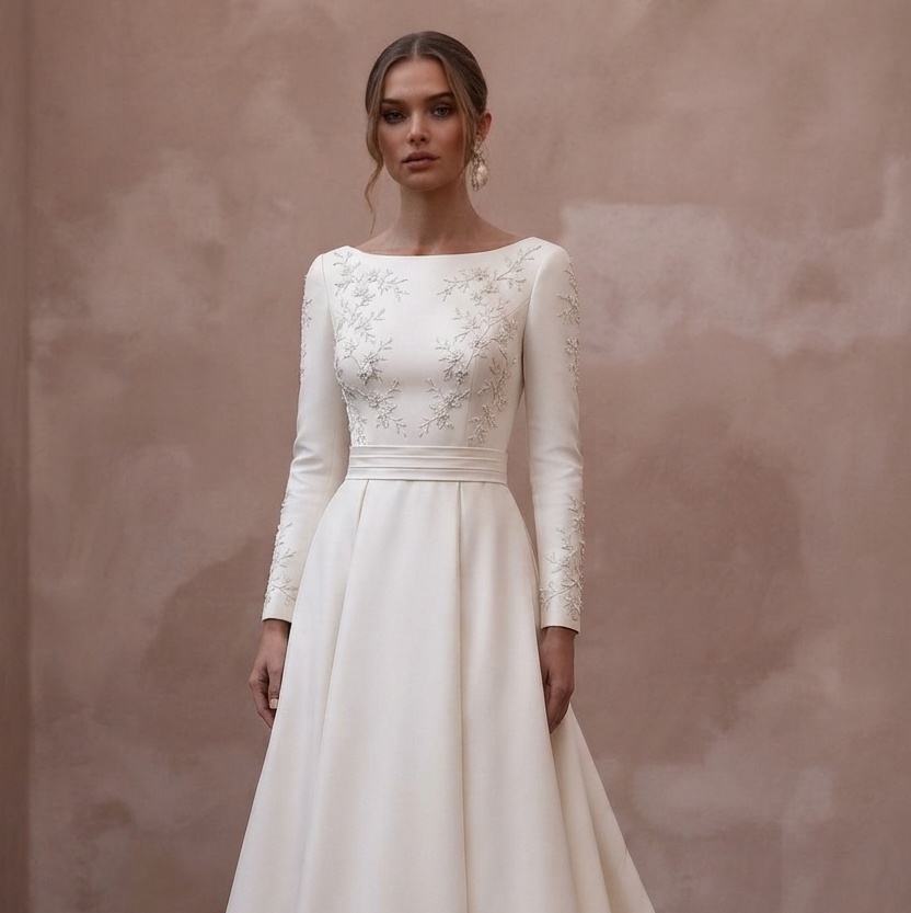 Chapel Train Wedding Dresses with Timeless Beauty