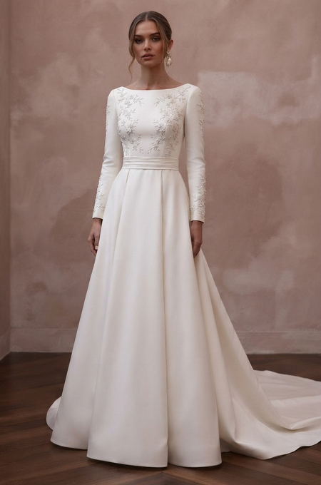 Chapel Train Wedding Dresses with Timeless Beauty