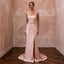 Chic Blush Stretch Crepe Sheath for Engagement Party - Apparel & Accessories > Clothing > Wedding & Bridal Party Dresses > Wedding Dresses - Mignonette Bridal