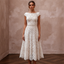 Chic Ivory Lace Fit-and-Flare Cocktail Dress for Engagement