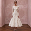 Chic Ivory Lace Fit-and-Flare Cocktail Wedding Dress for Engagement