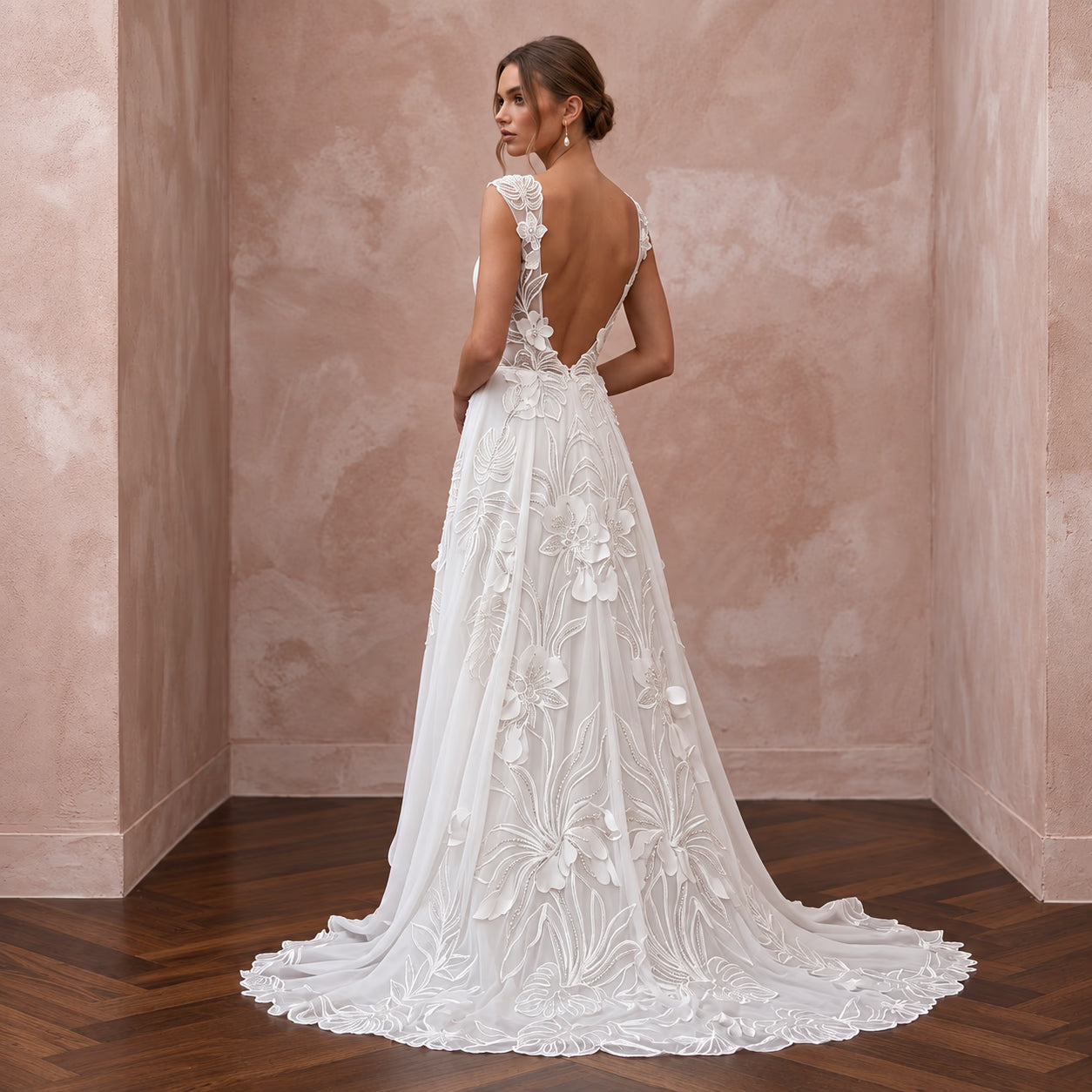 Chiffon Bridal Gown for a Tropical Island Ceremony Secondary image
