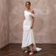 Chiseled Ivory Double Crepe Asymmetric Dress for Gallery Reception - Apparel & Accessories > Clothing > Wedding & Bridal Party Dresses > Wedding Dresses - Mignonette Bridal