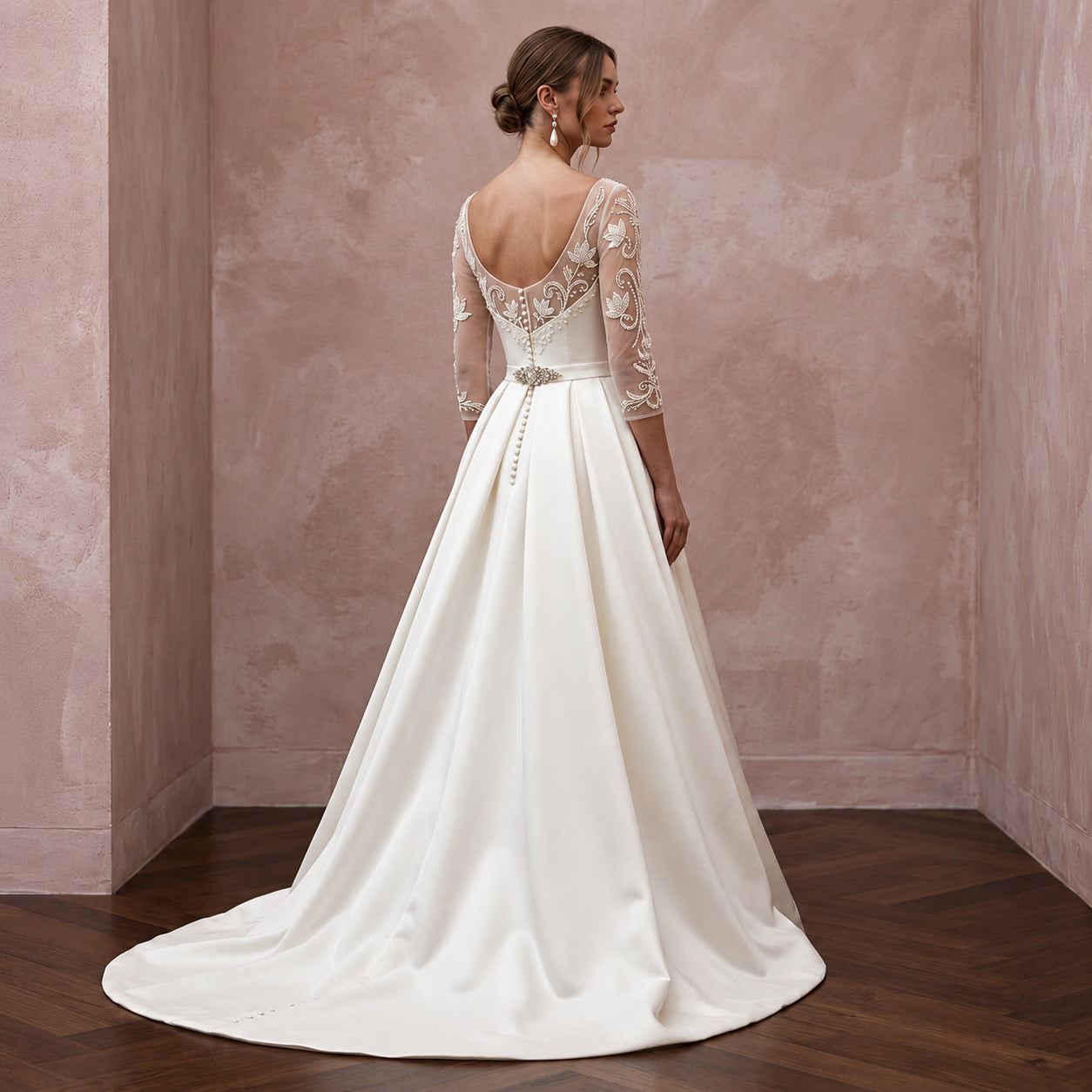 Classic A-Line Bridal Dress for a Mature Bride