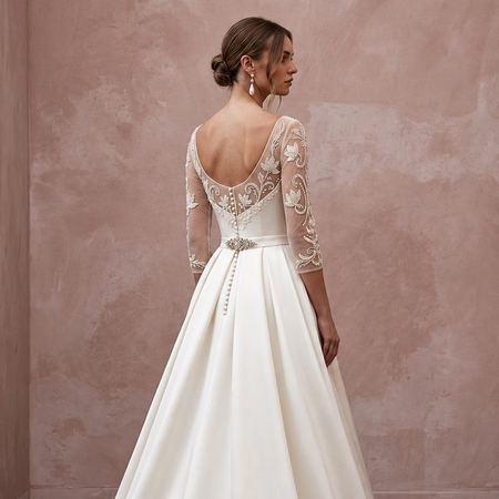 Classic A-Line Bridal Dress for a Mature Bride