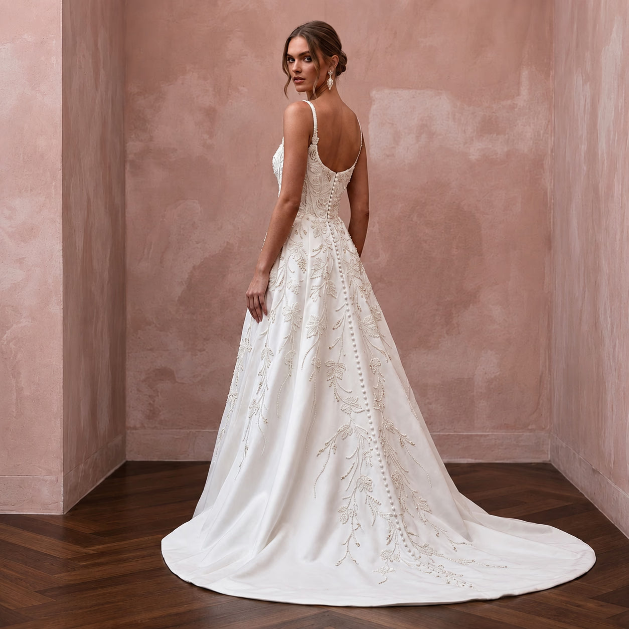 Classic A - Line Wedding Gown for a Winery Ceremony - Apparel & Accessories > Clothing > Wedding & Bridal Party Dresses > Wedding Dresses - Mignonette Bridal