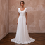 Classic Chiffon A-Line Wedding Dress with Short Sleeves