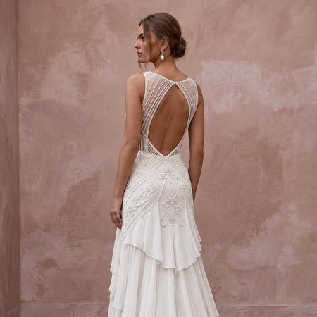 Classic Chiffon Wedding Dress for an Older Bride