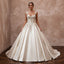 Classic Embroidered Satin Wedding Dress with Ball Gown Silhouette