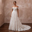 Classic Lace Bridal Dress with Chapel Train for a Vineyard Wedding